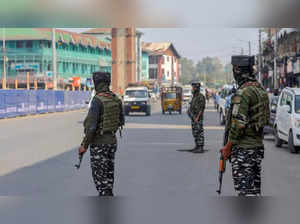 Security forces in Jammu and Kashmir.