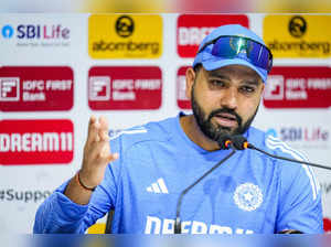 Chennai: Indian cricket captain Rohit Sharma  addresses the media on the eve of ...