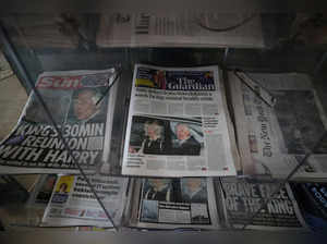 FILE PHOTO: Newspapers report on King Charles' health in London