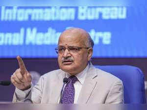 New Delhi: NITI Aayog CEO BVR Subrahmanyam during a press conference on the Gove...