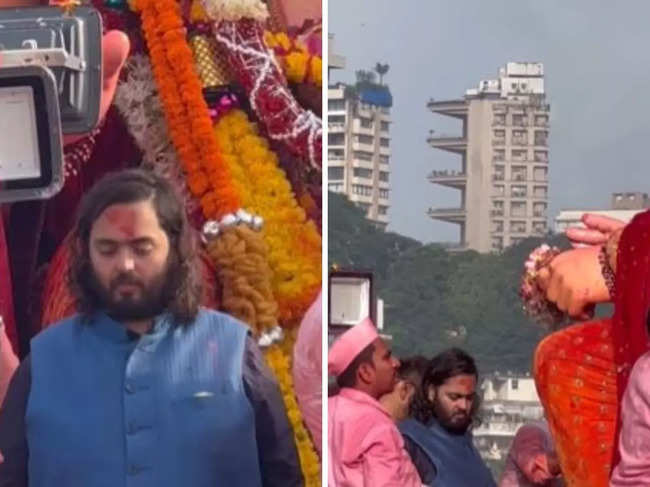 Anant Ambani attends Lalbaugcha Raja