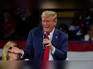 Donald Trump during the town hall event in Michigan (Picture credit: Reuters)