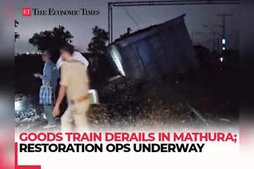 Goods train derails in UP's Mathura, affecting Agra-Delhi route; restoration ops underway