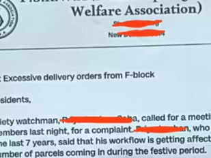 Housing society issues notice against bachelors for receiving 'too many parcels'. Post goes viral