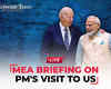 Special Briefing by Foreign Secretary on Prime Minister's visit to USA | Live