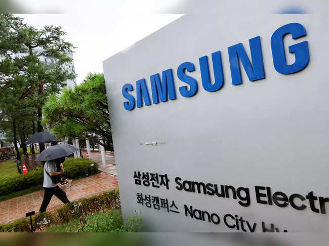 Samsung Electronics Union workers begin a three-day strike, in Hwaseong