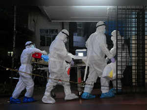 FILE PHOTO: A patient is shifted to an ICU of Nipah isolation ward in Kozhikode Medical College in Kozhikode district