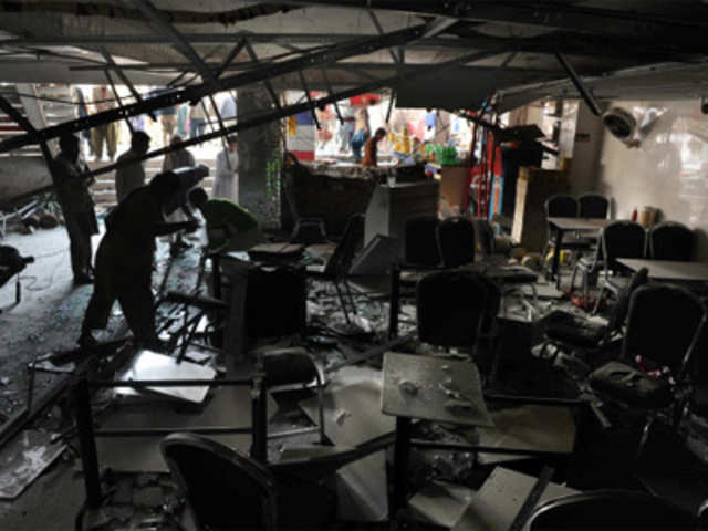 Bomb blast at a restaurant in Peshawar