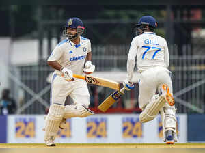 Chennai: India’s Rishabh Pant and Shubman Gill run between the wickets on the th...