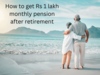 Retirement planning: How senior citizens can get Rs 1 lakh monthly pension; check calculation