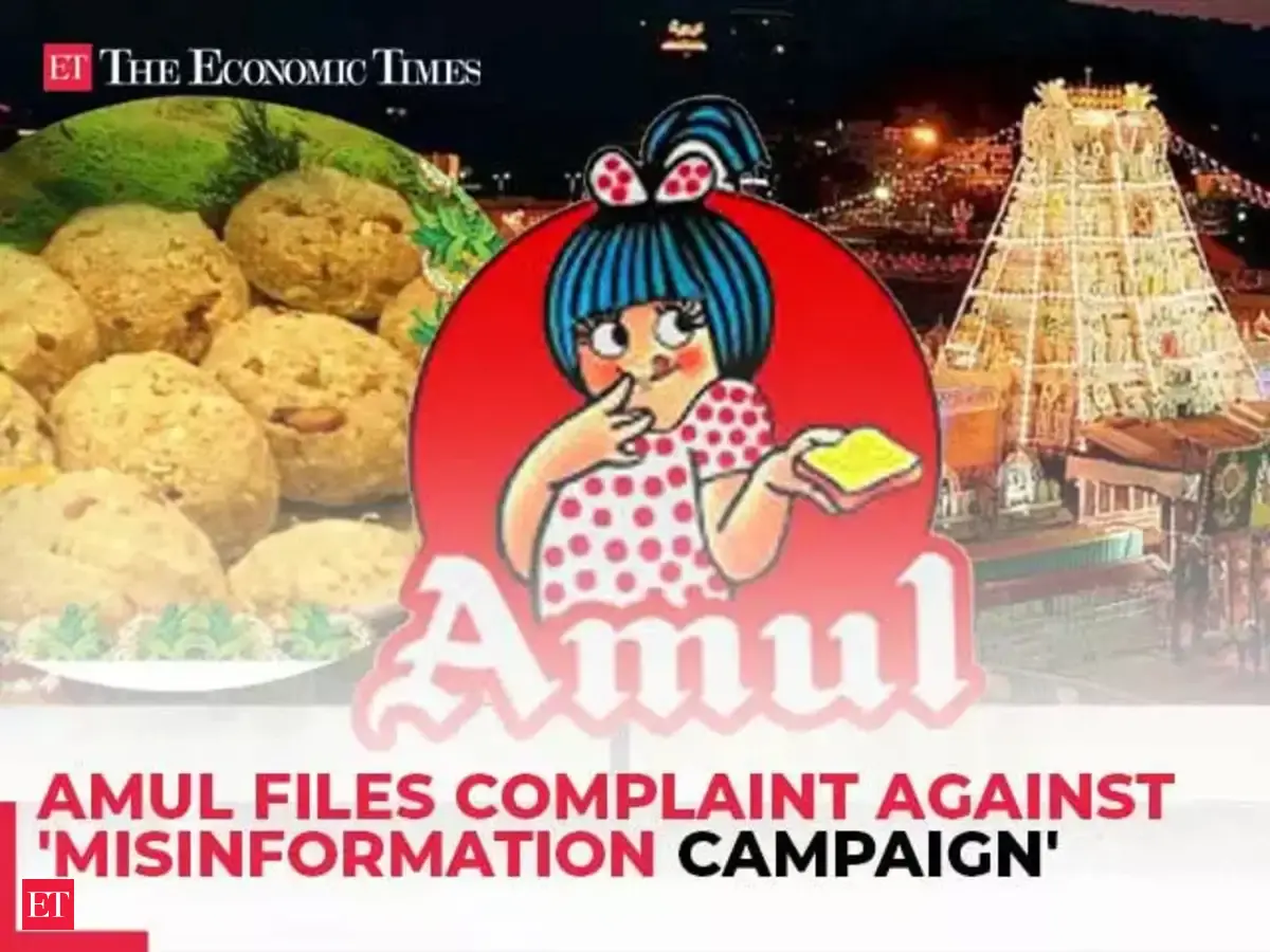 Tirupati Prasadam row: AMUL files FIR against fake accounts spreading ...