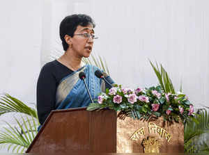 New Delhi: Atishi takes oath as Chief Minister of Delhi during a ceremony at Raj Niwas, in New Delhi.