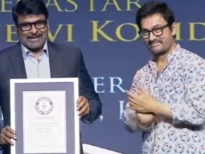 Chiranjeevi breaks new Guinness World Record: Aamir Khan presents honour in Hyderabad. Here's why he:Image