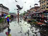 Campaign colours in Lal Chowk