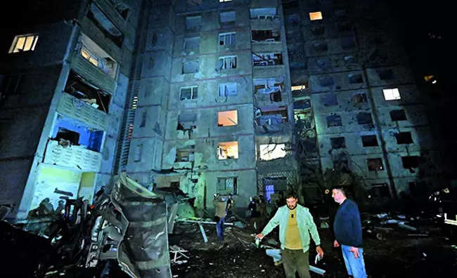 Russian strike on apartment block in Kharkiv injures 21