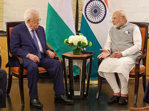 PM Modi expresses 'deep concern' on Gaza situation during bilateral meeting with Palestinian Preside:Image