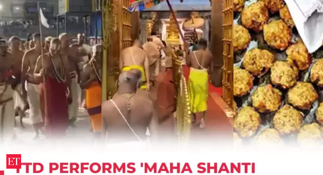 Tirupati Prasadam row: TTD along with priests perform a ‘Maha Shanti Homam’ to purify the Temple – The Economic Times Video