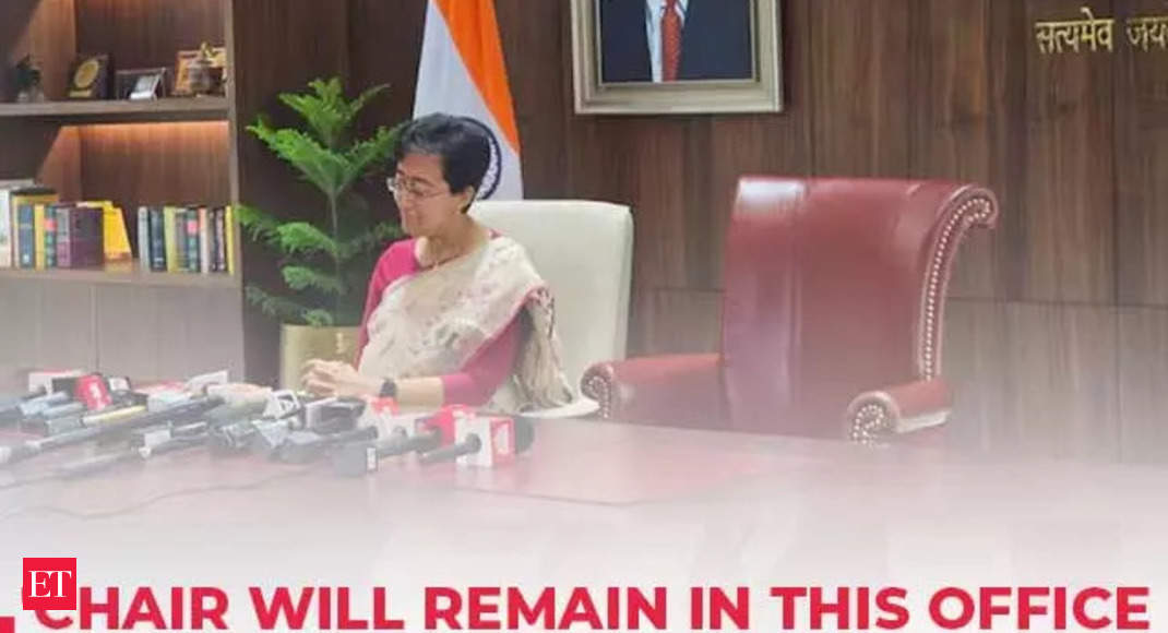 Atishi leaves empty chair after taking charge as CM, compares her situation to Ramayan’s Bharat – The Economic Times Video