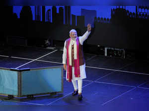 India's Prime Minister Modi attends a gathering of the Indo-American Community of USA (IACU) in New York City