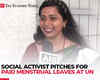 Social activist Ranjeeta Priyadarshini from Odisha pitches for paid menstrual leaves at UN