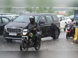 Monsoon rain in Delhi on Tuesday.