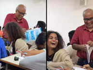 Hyderabad professor catches students' prank, cute video goes viral