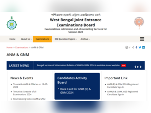 WB ANM, GNM Result 2024 Out: Direct link to download rank card here