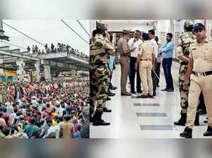 Badlapur protest (left); the accused succumbed to his injuries in TMC’s Kalwa hospital on Monday? (right)