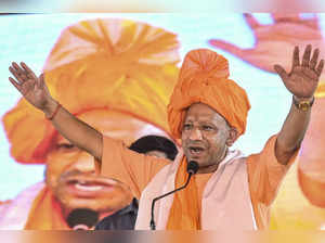 West Tripura: Uttar Pradesh Chief Minister Yogi Adityanath addresses during the ...