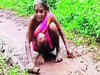 Despite doorstep benefits promised, 70-year-old woman forced to crawl 2 km to collect pension in Odisha