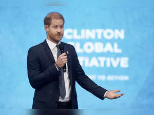 Prince Harry speaks during the Clinton Global Initiative, in New York. AP/PTI(...