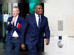 Britain's Foreign Secretary Lammy walks outside the BBC Broadcasting House, in London