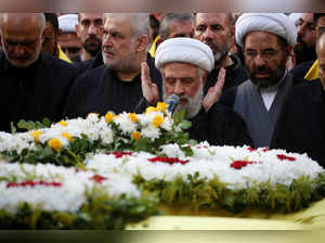 Funeral of Hezbollah senior leader Ibrahim Aqil and Hezbollah member Mahmoud Hamad, in Beirut