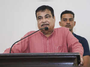 Nagpur: Union Minister Nitin Gadkari addresses during the Babasaheb Dr Ambedkar ...