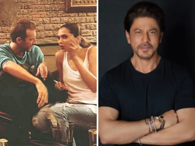 Chris Martin, Deepika Padukone and Shah Rukh Khan