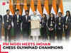 PM Modi meets Indian Chess Olympiad Champions at his residence in New Delhi