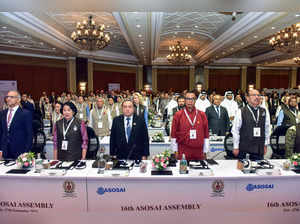 New Delhi, Sep 24 (ANI): Dignitaries attend the opening ceremony of the 16th Asi...