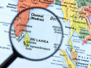 India Sri lanka map istock