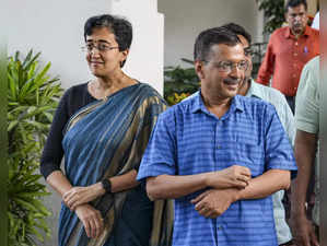 New Delhi: Former chief minister Arvind Kejriwal and Delhi CM-designate Atishi a...