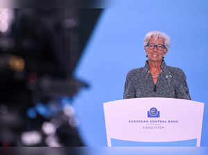 ECB President Lagarde speaks to reporters following the Governing Council's monetary policy meeting, in Frankfurt