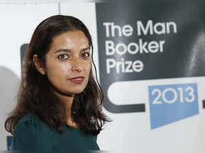 Man Booker prize shortlist nominee Jhumpa Lahiri who wrote "The Lowland", poses during a photocall in London