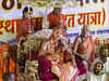 Shankaracharya, leading the Gau Dhwaj Sthapana Bharat Yatra, turned back from Arunachal airport