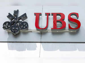 FILE PHOTO: A UBS logo is pictured on the branch of the Swiss bank in Lucerne