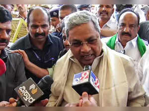 Bengaluru, Sept 26 (ANI): Karnataka Chief Minister Siddaramaiah speaks to the me...