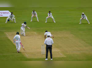 Kanpur: Bangladesh's Mominul Haque plays shot during the first day of the second...