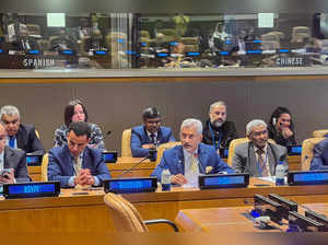 New York, Sep 27 (ANI): External Affairs Minister S Jaishankar attends the BRICS...