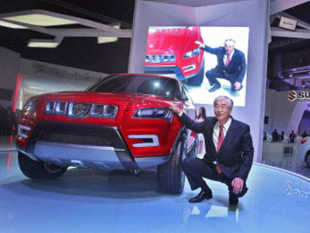CEO of Maruti Suzuki poses at Auto Expo