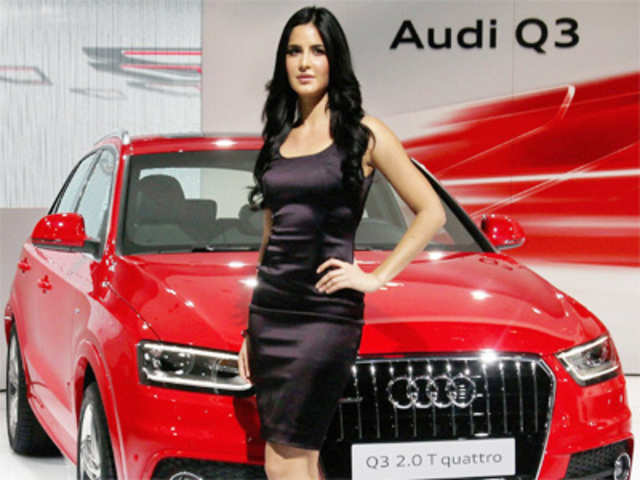 Katrina Kaif poses with Audi Q3