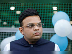 BCCI Secretary Jay Shah speaks with the media, in Ahmedabad