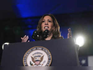 Vice President Kamala Harris speaks during a campaign event on Friday, Sept. 20,...